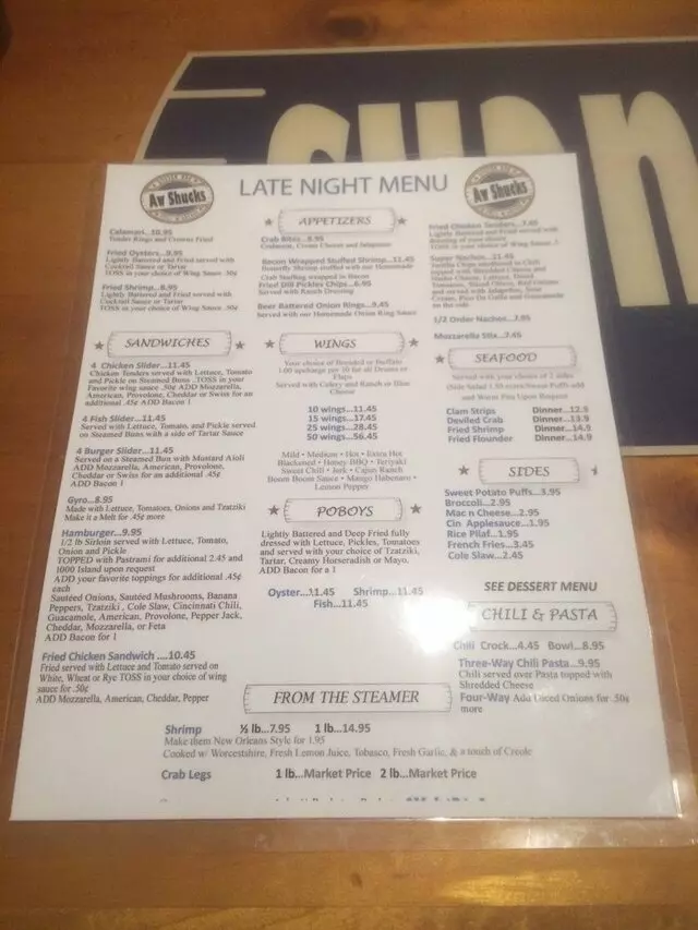 Aw Shucks Oyster Bar & Arcade