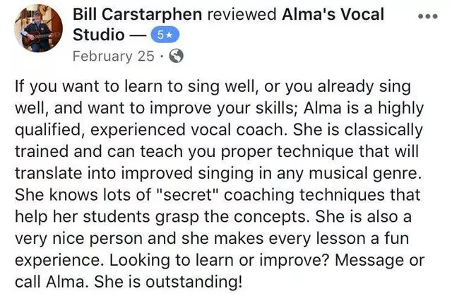 Alma’s Vocal Academy