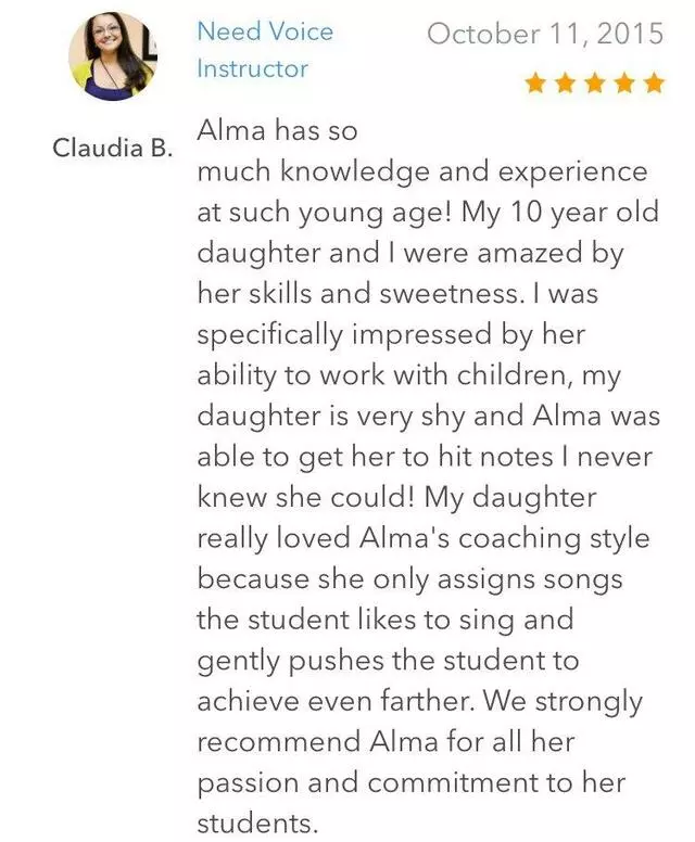 Alma’s Vocal Academy
