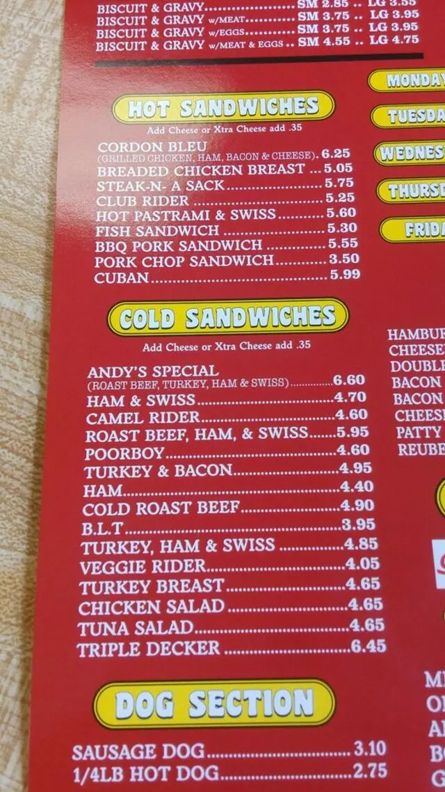 Andy’s Sandwich Shoppe